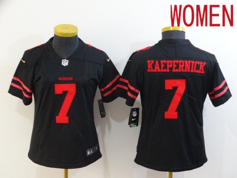Women San Francisco 49ers #7 Kaepernick Black Nike Vapor Untouchable Limited 2020 NFL Nike Jerseys